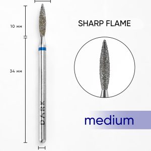 Nastavak za električnu turpiju dijamantski Plamen 2.1x10mm PLAVI